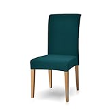 Subrtex Housse de Chaise de Salle à Manger Stretch Extensible Housse Chaise Scandinave Couverture de Chaise (2 Pièce, Bleu Vert)