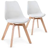Lot de 2 chaises Style scandinave Bovary Blanc