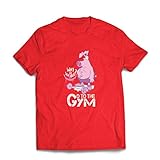 lepni.me T-Shirt pour Hommes Aller au Gymnase Drôle d'entraînement (Large Rouge Multicolore)