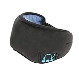 Masque de Nuit Bluetooth, Achort Masque de Sommeil Casque Musical Bluetooth 5.0 Sans Fil avec Haut-parleurs Intégrés Microphone pour dormir/voyager