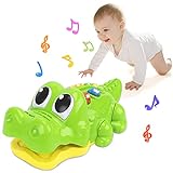 Nueplay Toddler Alligator Musical Toy, Baby Crawling Preschool Learning Toys avec Music Light Game Mode, Jouets De Développement Cadeau d'anniversaire pour 1,2,3 Ans Garçons Et Filles Bébés Enfants