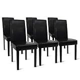 IDMarket - Lot de 6 chaises Hannah Noires pour Salle à Manger