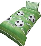 Rapport Football Parure de lit Simple en Polyester Vert