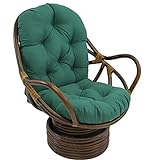EXQULEG Coussin de chaise à dossier bas - 120 x 60 cm - Pour chaise de jardin - Vert foncé
