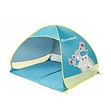 Badabulle Tente Anti-UV, Grande Tente de Plage, Haute Protection Solaire FPS 50+, Système Pop-Up, Raton