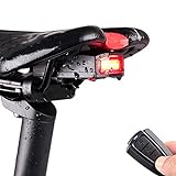 Feu arrière de vélo - Lampe de poche de sécurité - Avec alarme antivol - Batterie au lithium intégrée 700 mAh - 3 modes d'éclairage - Résistant à l'eau (câbles USB inclus)