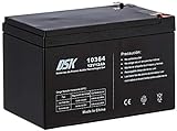 DSK 10364 - Batterie au plomb scellée AGM Gel 12V 12Ah. Idéal pour tout appareil de mobilité électrique. Prend en charge des cycles d'utilisation plus longs. S'il casse, le gel ne se renverse pas.