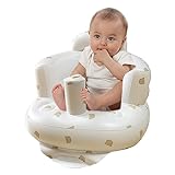 Siège gonflable pour bébé de 3 à 36 mois | Pompe à air intégrée | Canapé de soutien dorsal doux pour bébé | Chaise pour s'asseoir | Chaise portable pour fête prénatale | Cadeau de siège au sol (tête
