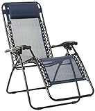 Amazon Basics Chaise de camping pliable zéro gravité, Bleu, 110 x 66 x 49 cm