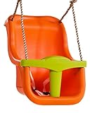 TRIBECCO® Balançoire en plastique, pour bébé/tout-petits, aire de jeux, orange