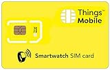 Carte SIM pour SMARTWATCH/Montre Intelligente DE Senior - Things Mobile - avec Couverture Mondiale et réseau Multi-opérateur GSM/2G/3G/4G, sans coûts Fixes. 10€ de crédit Inclus