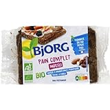 BJORG - Pain Complet Muesli Bio - Aux Céréales Complètes - Source de Magnésium, Phosphore - Prétranché - 300 g