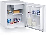 SEVERIN Réfrigérateur, Pose libre, Longueur 43,9cm, 43L, Freezer 5L, Porte réversible, Classe F, 100 kWh/an, 40 dB, Blanc, KS 9827