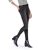 Marque Amazon - find. Jean Skinny Taille Normale Femme, Noir (Washed Black), S (Taille fabricant: 28W / 32L)