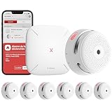 X-Sense Détecteur de Fumée Wi-FI, Kit de Sécurité pour la Maison avec Station de Base SBS50, Alarme Incendie sans Fil Certifié TÜV et EN14604, Compatible avec l’Appli X-Sense Home Security, FS61