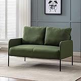 Wahson Canapé Fixe 2 Places Canapé en Lin Moderne Sofa enTissu avec Rembourrage épais pour Salle/Chambre, Vert