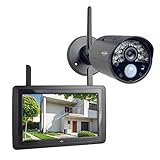 ELRO CZ30RIPS HD Color Night Vision Caméra de Surveillance Kit sans Fil - avec écran 7'' et application