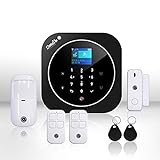 Dadvu DV-2AT – Système d'alarme maison, kit sans fil, wifi, transmetteur téléphonique, 100 zones, application Smart Life (Google Home) et Tuya (Alexa)