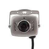 VBESTLIFE Mini Caméra, Caméra avec 6LED de Filaire CMOS CCTV Caméra de Sécurité dans la NIuit Vision Caméra Vidéo Numérique PAL/NTSC(PAL)
