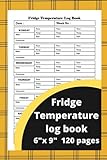 Fridge Temperature log book: Temperature Tracker