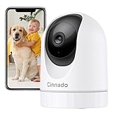 Cinnado Camera Surveillance WiFi Interieur - 2K 3MP Babyphone Caméras de Surveillance pour Bebe/Chien/Chat/Maison connectee avec Détection et Alerte Audio Bidirectionnel Compatible Alexa, D1