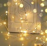 Guirlande lumineuse LED,Cshare 3 m 30 LED Fil Micro Guirlande lumineuse Décoration de Noël Guirlande lumineuse à piles AA pour fête, jardin, Noël, Décoration Ramadan, mariage(blanc chaud)