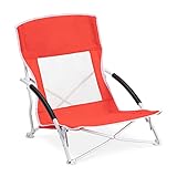 JEMIDI Chaise de Plage Pliable - Sac de Transport Inclus - Chaise Pliante Camping Respirante Confortable Légère 2 kg
