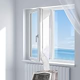 HOOMEE 500CM Tissu De Calfeutrage pour Fenêtres pour Climatiseur Mobile et Sèche-Linge - Fonctionne avec Toutes Les Unités de Climatisation Mobiles, Installation Facile