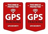 Lot de 2 autocollants de suivi GPS pour vélo - Résistant aux intempéries et aux UV