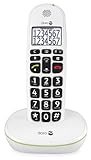 Doro PhoneEasy 110 Téléphone sans Fil DECT pour Seniors avec Touches Grandes Parlantes et Audio Amplifié (Blanc X 1) [Version Française]