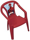 Marvel 707976 Chaise pour Enfants Spiderman, Plastique, Rouge/Bleu, 50x36,5x30 cm
