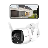 Tapo Caméra Surveillance WiFi extérieur TAPO C310, 2K(3MP), étanche IP66, vision nocturne, Détection de personne et alarme sonore, Compatible avec Alexa et Google Assistant
