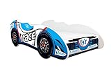 Topbeds Lit Voiture 160x80 cm Formula 1 - Lit Enfant Garcon, “Race Car” avec Matelas en Mousse, Cadre en Bois de Hêtre - Design Unique