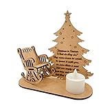 SHOPANTS Bougeoir en bois pour sapin de Noël avec chaise à bascule pour le bureau