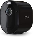 Arlo Pro 3 Camera Surveillance WiFi Exterieure Sans Fil, Pack De 1 Caméra, 2K HDR, 160° Vision Nocturne, Sirène, Détection De Mouvement, Audio Bidirectionnel, Essai Arlo Secure inclus, Noir