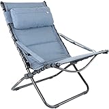 Crespo Tex-Comfort Chaise longue-AP/262-TC-Tex-Comfort-Bleu (51), Aluminium, Kl-Bleu, 89x53 cm