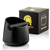 Barista Legends® Boîte à café pour porte-filtre Noir mat – Boîte à café avec barre de frappe spéciale absorbant le bruit – Bac à déchets pour votre accessoire Barista.