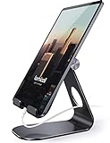 Lamicall Support Tablette, Support Tablette Réglable - Support Dock pour 2021 iPad Pro 9.7, 10.5, 12.9, iPad Air, Air 2, iPad Mini 2 3 4, iPhone, Switch, Samsung Tab, d'autres Smartphones - Noir