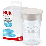 NUK Magic Cup Tasse d'apprentissage à Boire, Rebord à 360°, Disque en Silicone Étanche ( modèles aléatoires )