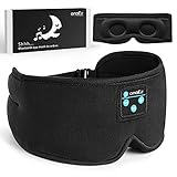 Masque de Sommeil Bluetooth 5.0,onaEz 3D Masque de Nuit,Casque Anti Bruit pour Dormir de qualité sonore hi-fi pour Dormir avec Microphone Haut-parleur Intégré,Masque Yeux Nuit Sommeil pour Voyage Yoga