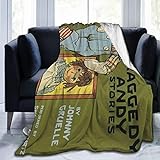 通用 Raggedy Ann and Raggedy Andy Couverture en polaire ultra douce pour canapé, lit, bureau 152,4 x 127 cm de voyage pour adulte