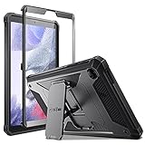 FINTIE Coque Antichoc pour Samsung Galaxy Tab A7 Lite 8.7' 2021 - Étui Housse avec Protection d'Écran et Béquille Intégrée Pochette pour SM-T220 / T225 / T227, Noir