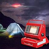 Yinleader Chauffage à gaz en céramique pour extérieur, tente et camping - Brûleur en céramique (rouge)