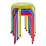 Norwood Commercial Furniture NOR-1101AC-SO — Tabourets empilables en plastique, hauteur 45 cm, largeur 30 cm, longueur 30 cm, couleurs assorties (lot de 5)