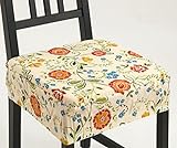 Confezioni Giuliana - Lot de 4 coussins de chaise avec bande élastique Jardin provençal pouff chaise cuisine Made in Italy
