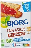 BJORG - Pain Grillé Au Blé Complet Bio - Sans Huile De Palme - Source De Fibres - 250 G, L'emballage Peut Varier