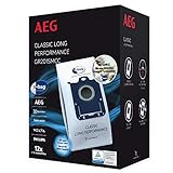 AEG GR201SMCC, s-Bag Classic Long Performance Megapack, Compatible avec Les aspirateurs UltraSilencer, ClassicSilence, SilentPerformer, Equipt, PowerForce, VX6, VX7, VX8, Noir