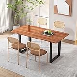 Lot de 4 chaises de salle à manger en rotin - Design moderne - Le duo parfait pour le salon et la chambre à coucher - Marron