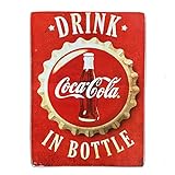 Kustom Art Aimant (aimant) Série Coke Coca-Cola Style Vintage pour Réfrigérateur / Garage/Bar Impression sur bois 10 x 6 cm