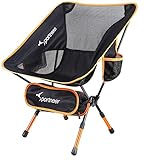 Sportneer Portable Léger Pliant Randonnée Pique-Nique Camping Chaise, Aluminium, Orange, Medium
